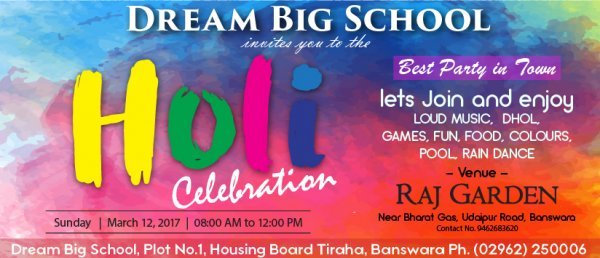Holi Celebration By Dream Big School