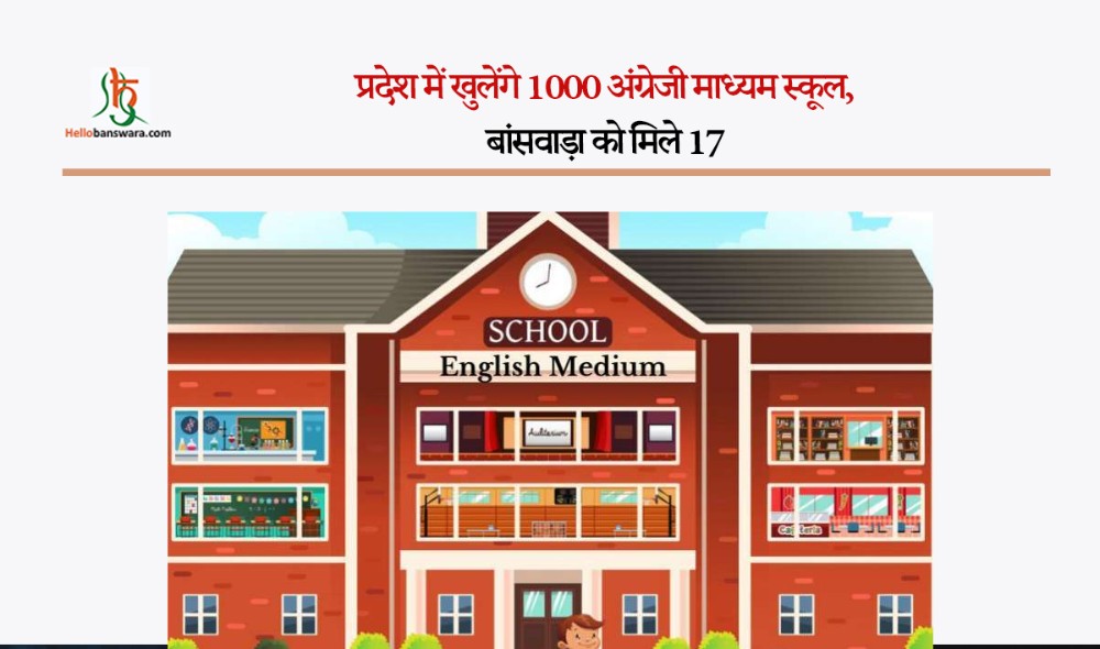 प्रदेश में खुलेंगे 1000 अंग्रेजी माध्यम स्कूल, बांसवाड़ा को मिले 17