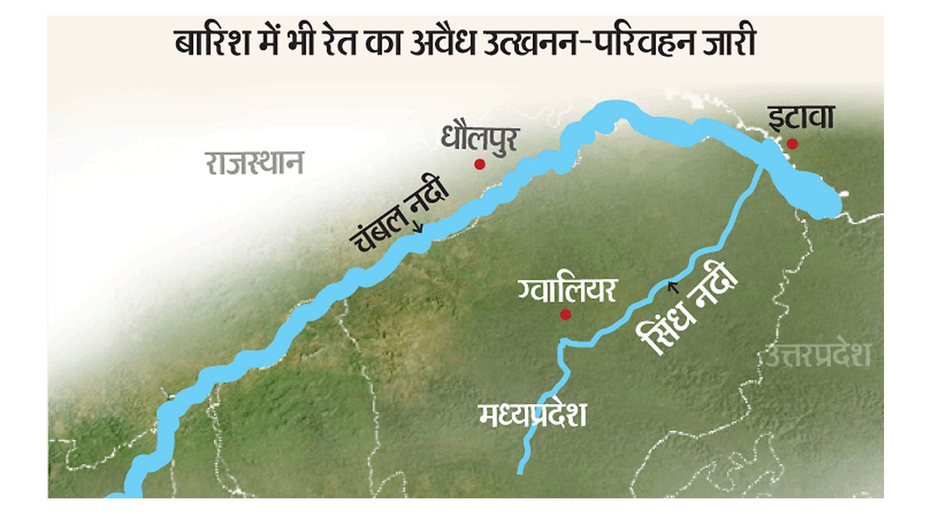 सिंध-चंबल में पनडुब्बी से खुलेआम रेत उत्खनन, भिंड के बीहड़ों में रेत माफियाओं का राज