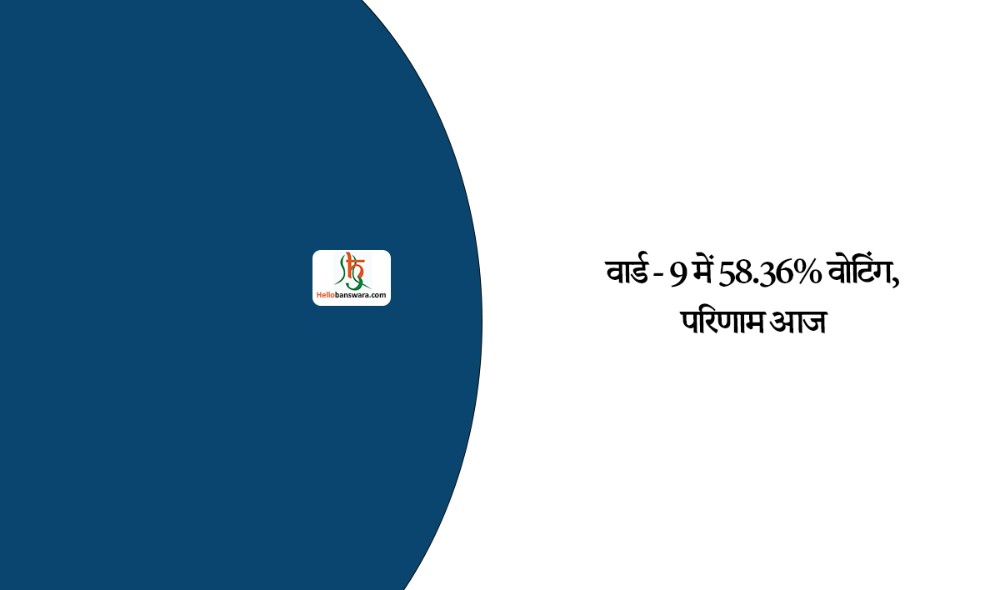 वार्ड - 9 में 58.36% वोटिंग, परिणाम आज