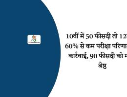 10वीं में 50 फीसदी तो 12वीं में 60% से कम परीक्षा परिणाम पर कार्रवाई, 90 फीसदी को माना श्रेष्ठ