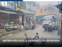 जुलाई में बारिश का औसत 300MM, 141 ही हुई पिछले साल से 147 कम, फसल उत्पादन कम होगा