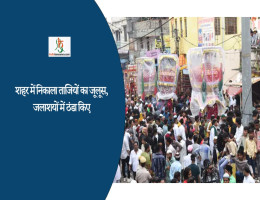 शहर में निकाला ताजियों का जूलूस, जलाशयों में ठंडा किए