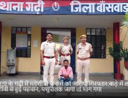बांसवाड़ा के गढ़ी में मवेशी से कुकर्म का आरोपी गिरफ्तार:बाड़े में लगे सीसीटीवी से हुई पहचान, पशुपालक जागा तो भाग गया