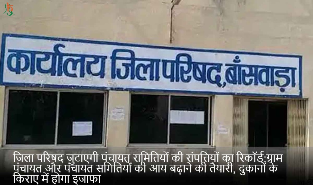 जिला परिषद जुटाएगी पंचायत समितियों की संपत्तियों का रिकॉर्ड:ग्राम पंचायत और पंचायत समितियों की आय बढ़ाने की तैयारी, दुकानों के किराए में होगा इजाफा